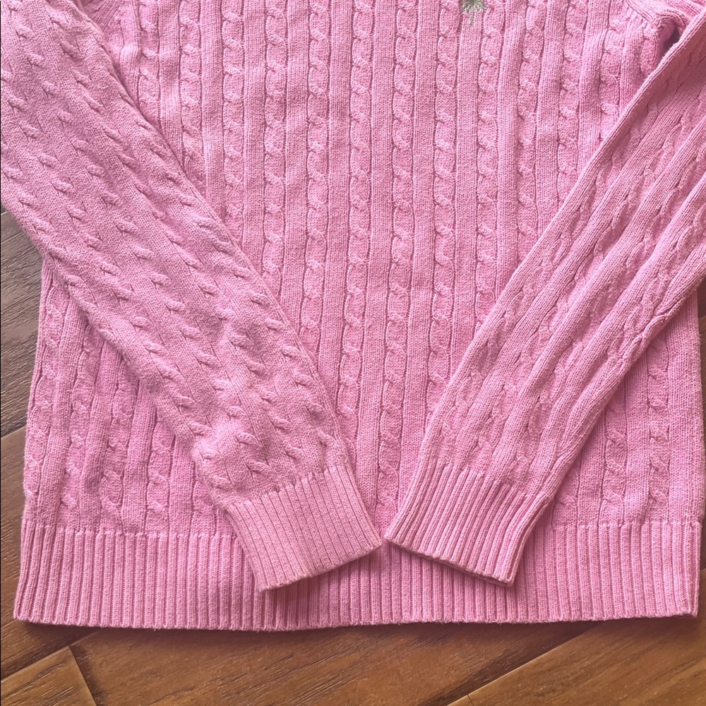 Lilly Pulitzer Pink Cable Knit Sweater - Picture 7 of 9